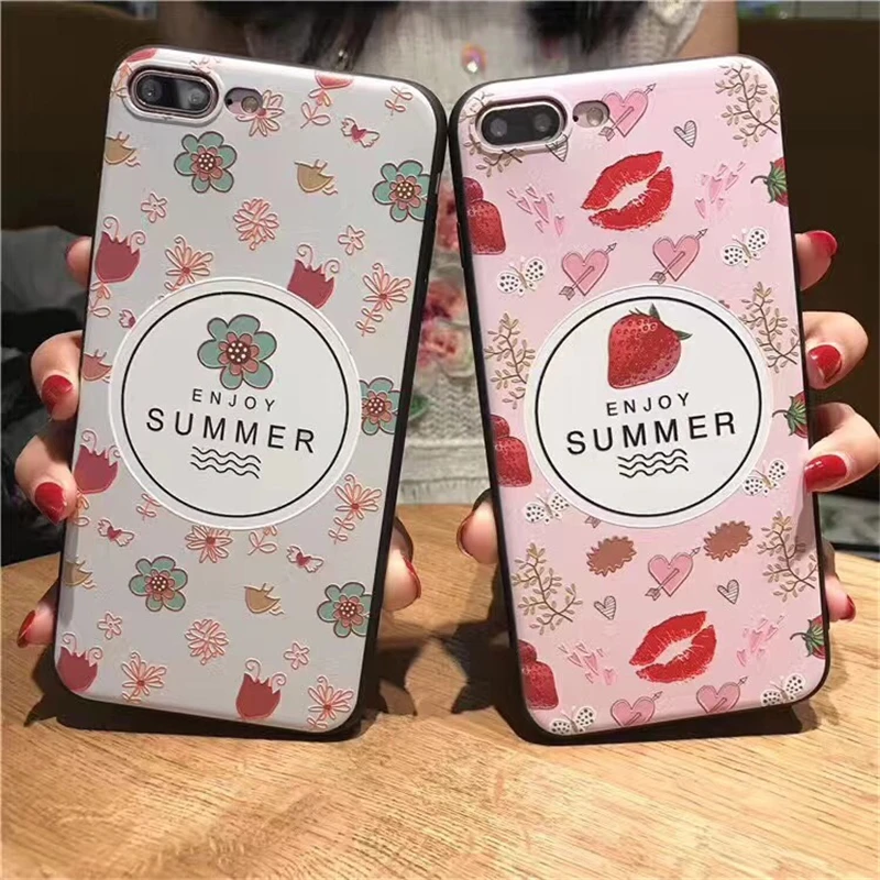 3D чехлы для iPhone 8 7 6 6S Plus 5S 5 SE X XS роскошный мягкий Силиконовый ТПУ летнее