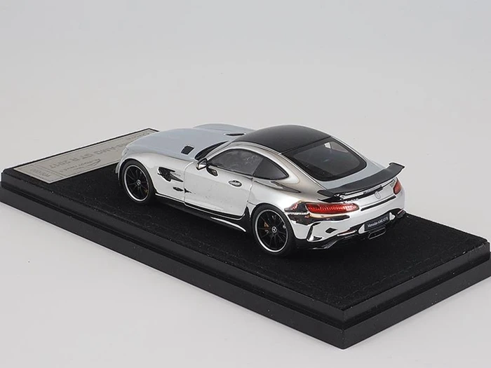 Литая под давлением модель автомобиля почти настоящая AMG GT R GTR 1:43(глянцевый хром)+ маленький подарок