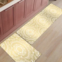 Этнический Золотой марокканский узор Дамаск под домашним животным миска для воды еды аксессуары для ванной комнаты Набор грязи мусор грязи ловушка обуви