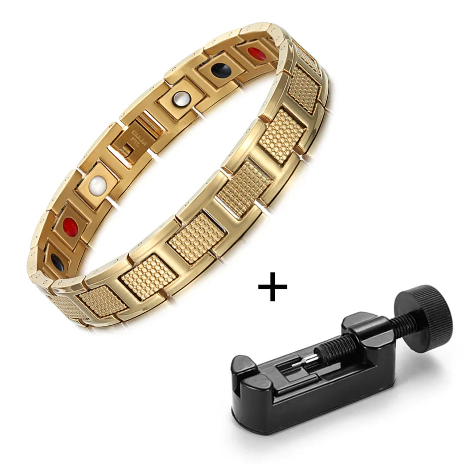 Rainso браслет Для мужчин магнитные ювелирные изделия Нержавеющая сталь черный Браслеты браслет запястье Спорт Стиль дизайн мужской подарок - Окраска металла: G bracelet tool