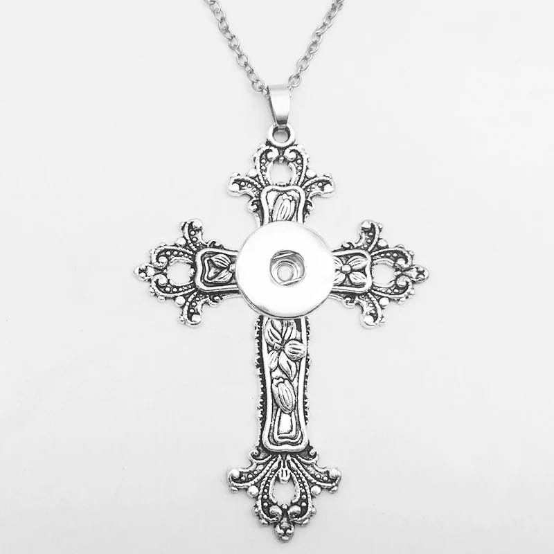 Новый крест 18 мм sanp кнопку jewelry EA3567|Подвески| |