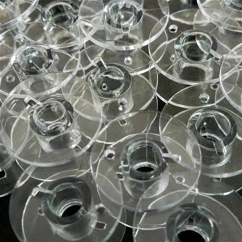 JX-LCLYL 30pcs Style SA156 Transparent Plastic Sewing Machine Bobbins Spool For Brother