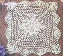 HOT Lace Cotton Crochet tablecloth white Table cloth towel doilies Square DIY set Tablecloth Covers doilies wedding decoration