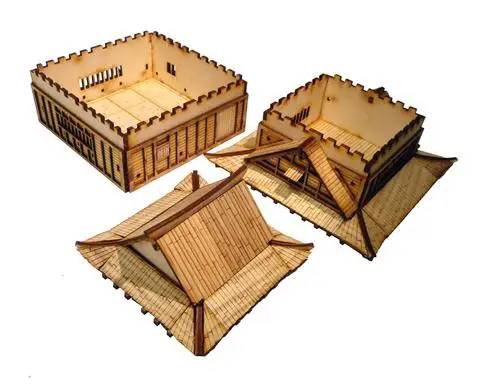 Доска деревянная сцена модель собрать DIY игра с 28 мм соотношением 1:56 для японских воюющих штатов дом строительства 16*16*20 см