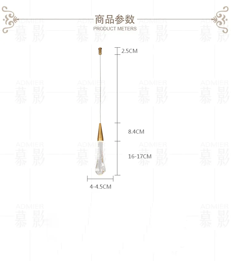 Креативный подвесной светильник в форме капель воды с кристаллами в европейском стиле, роскошный светодиодный стеклянный светильник для внутреннего освещения, для ресторана, золотого цвета