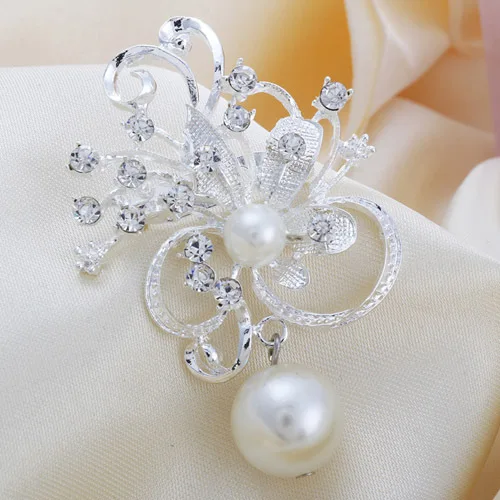 Buy Fashion Flower Brooches For Women Dress Match