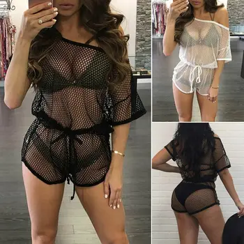 

Women's Sheer Mesh Bikini Beach Cover Up Summer Hot Female Fishnet Beachwear Swimwear Swimsuit Bathing Summer Beach Pant