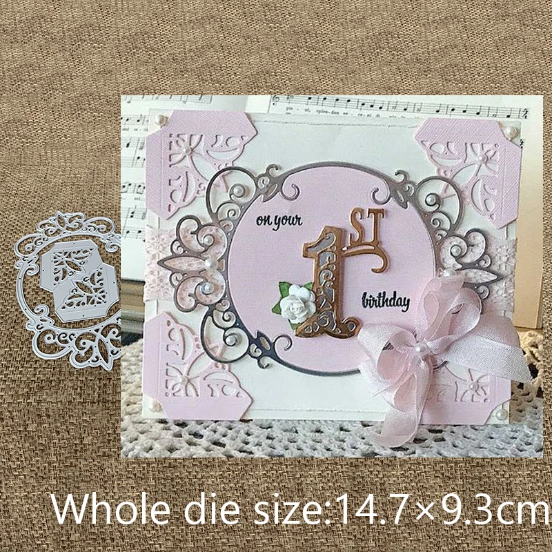 

New Design Craft Metal Cutting Die cut die corner ellipse oval frame scrapbooking Album Paper Card Craft Embossing Die Cut