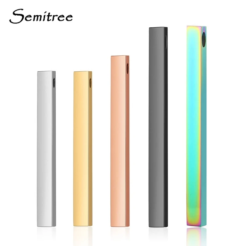 

Semitree 3Pcs Stainless Steel Finishing Polish Bar Pendant Charm for DIY Crafts Sample Necklace Jewelry Making Findings Material