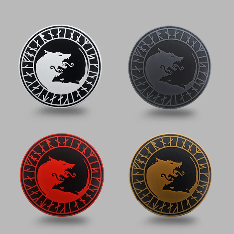 

3D Viking Wolf PVC Patch Military Morale Patch Tactical Emblem Badges Appliques Combat Rubber Patches For Clothing Backpack Bags