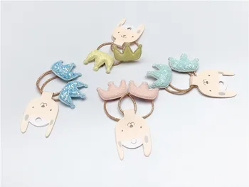 

12pairs Fashion Cute Glitter Tiaras Hair Ties Solid Crown Elastic Hair Bands Princess Headwear Girls Hair Accessories