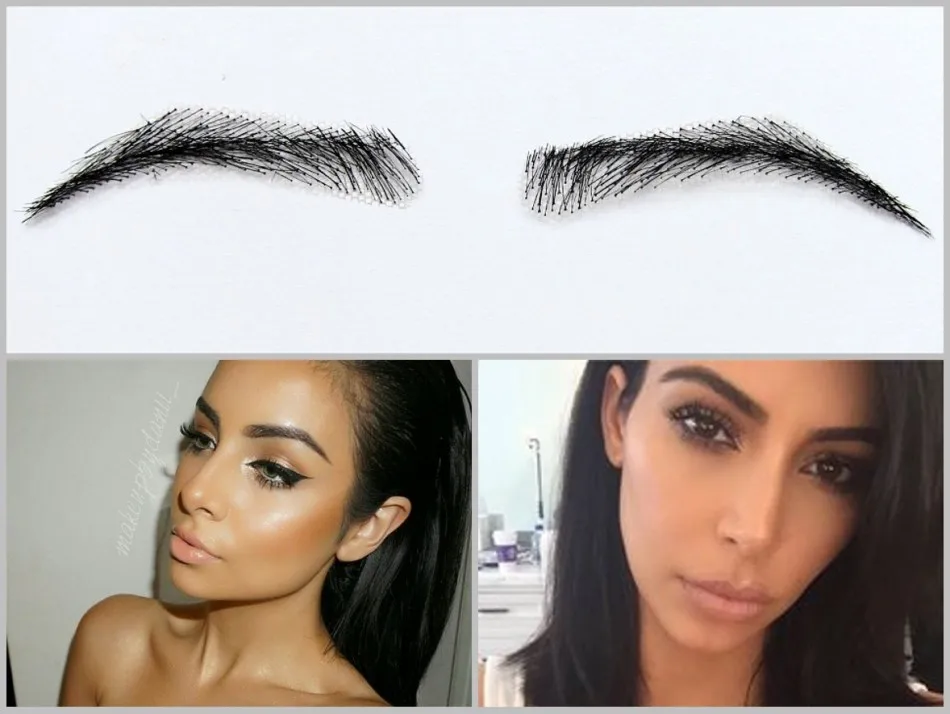 Рианна Стиль хна брови 1 пара черного цвета для женщин/фото/взрослые брови|hair