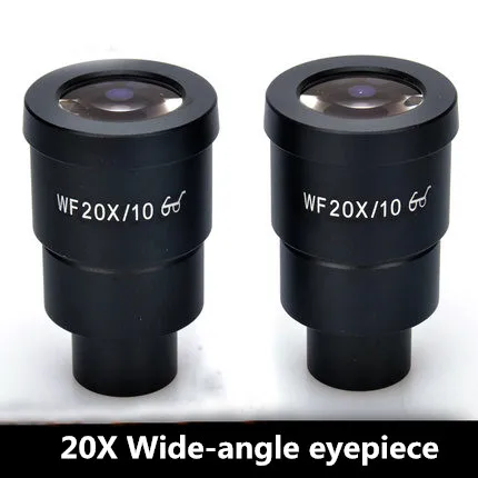 

New Wide Field WF 20X/10mm Eyepiece High Eye Point Stereo Microscope Eyepiece Mounting Size 30mm for Zoom Stereo Microscope