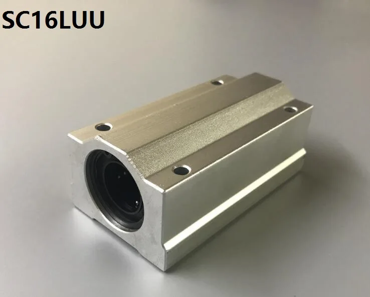 

50pcs/lot SC16LUU SCS16LUU long type linear case unit linear ball bearing sliding block for 16mm linear shaft CNC router part