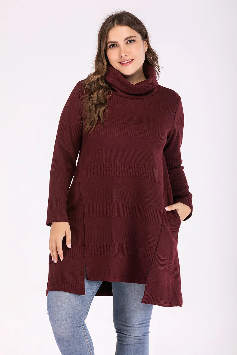 Women's Turtlenecks Warm Top Plus Size Women Sweater Knitting Pullovers Long Sleeve Sweater for Women Loose Knitted Sweater D008 Women's Turtlenecks Warm Top Plus Size Women Sweater Knitting Pullovers Long Sleeve Sweater for Women Loose Knitted Sweater D008