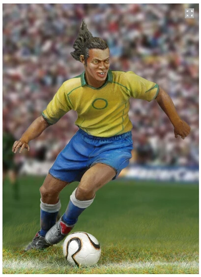 

1/32 Scale Resin Figure Building Kit David Beckham or Ronaldinho (2 style head)