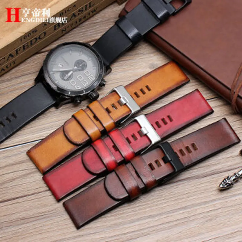 Сменный кожаный ремешок для часов Diesel часы с кожаным ремешком D4318 DZ7406 DZ7257 DZ1657 vintage