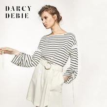 Darcydebie The new women’s clothing leisure pleats design cape style striped knit sweater women Europe and America