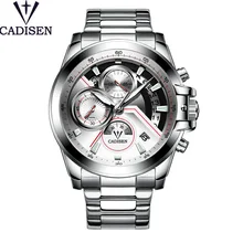 Watch Men Top Brand Luxury Military Army Sports Casual Waterproof Mens Watches Quartz Stainless Steel Wristwatch CADISEN 2019 Watch Men Top Brand Luxury Military Army Sports Casual Waterproof Mens Watches Quartz Stainless Steel Wristwatch CADISEN 2019