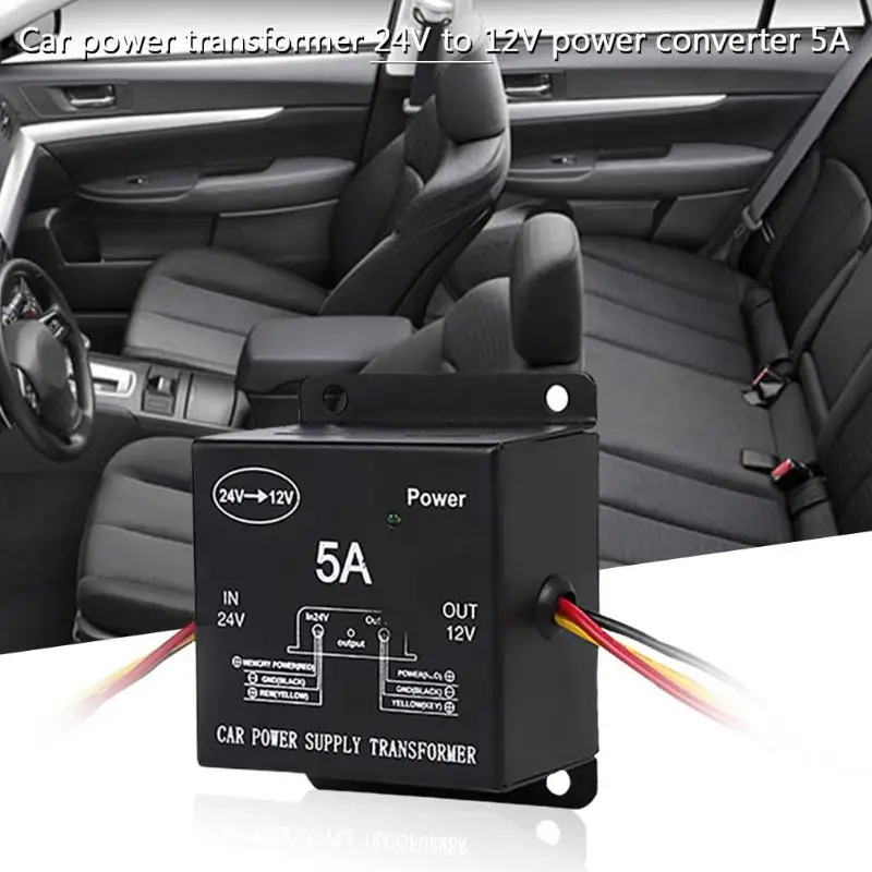 DC 24 V в DC 12 V автомобильный понижающий преобразователь 5A 60 W понижающий регулятор питания автомобильный Стайлинг автомобильные преобразователи Конвертация напряжения