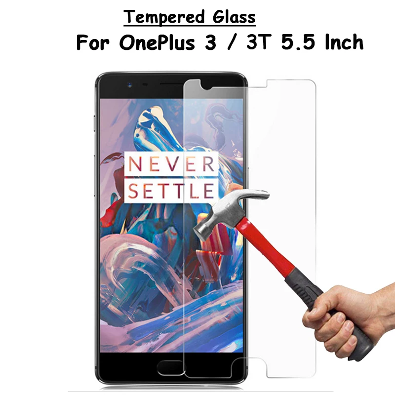 For Oneplus 3 3T 1+ 3 3T 5.5" Clear Tempered Glass Screen Protector