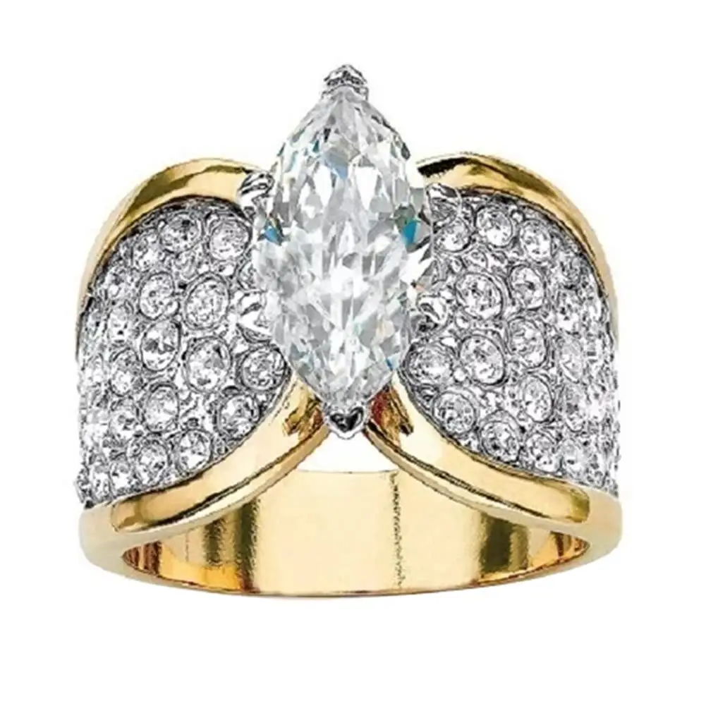 Rings For Women Shiny CZ Marquise Cut Cubic Zirconia Finger Ring