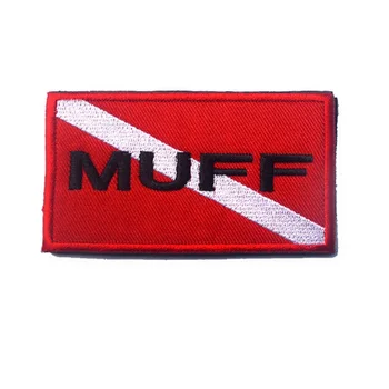 

10pcs/lot 3D embroidery magic stickers Muff Red embroidered patches Innocent Bystanders patch USA flag patches