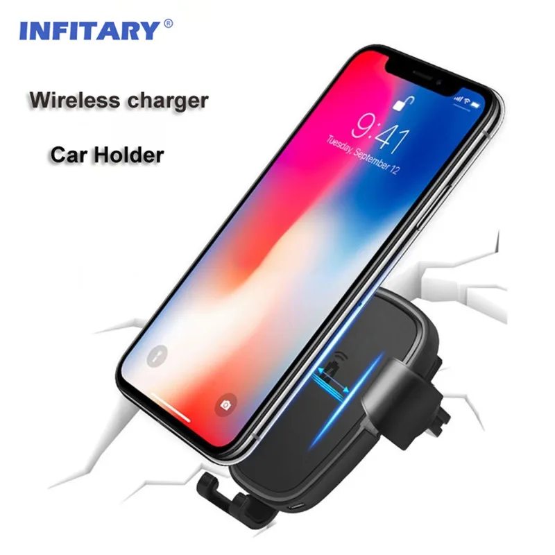 Car Mount Qi StandardWireless Charger For Samsung Quick