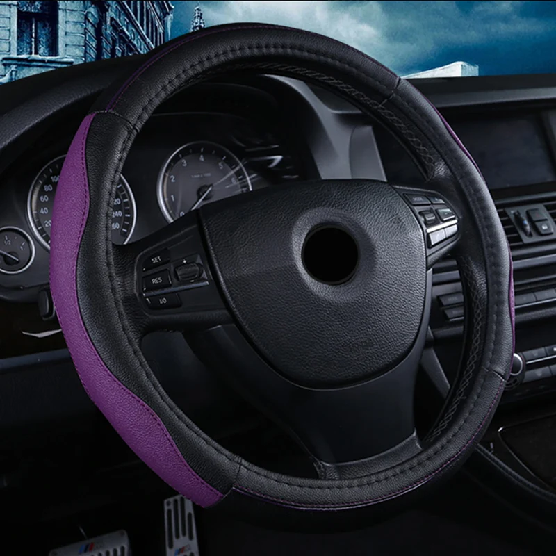Высококачественная Кожаная оплетка рулевого колеса XWSN подходит для Chevrolet Lada Opel