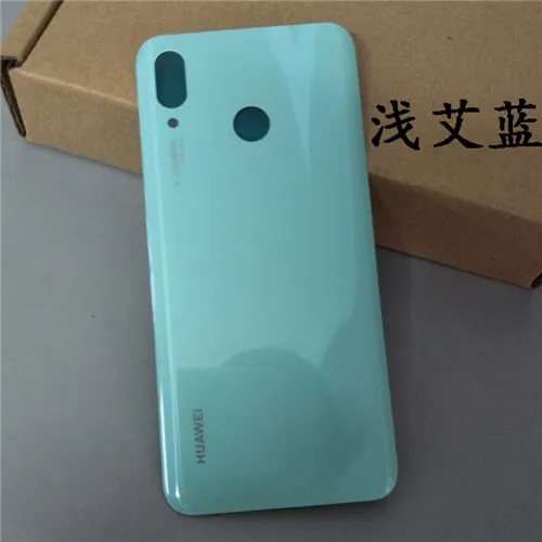 Для huawei Nova 3 задняя крышка батарейного отсека стекло+ пластиковый корпус батарейного отсека для Nova3 Замена запасных частей+ 3M лента - Цвет: Airy Blue