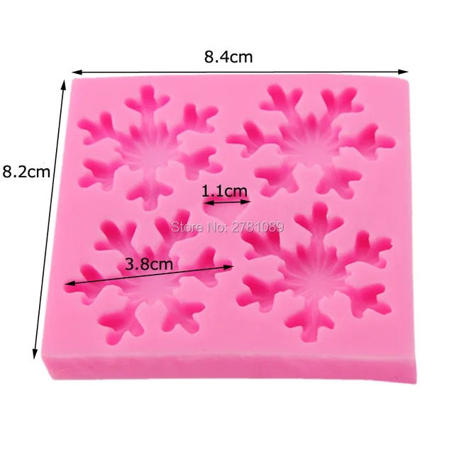 Sophronia M697 Karácsonyi Hópehely Szilikon Penész Torta Dekoráció Fondant Gyanta Epoxi Gumpaste Csokoládé 3D - Image 3