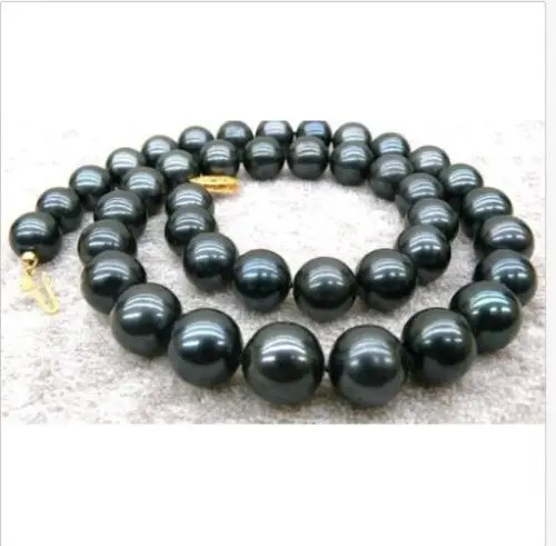

AAA+ 10-11 mm Black SOUTH SEA Pearl Necklace 18 INCH 14K Gold Clasp