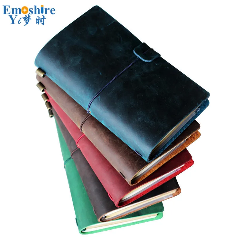 A6 Creative Tie up Loose leaf Booklet Retro Travel Diary Top Layer