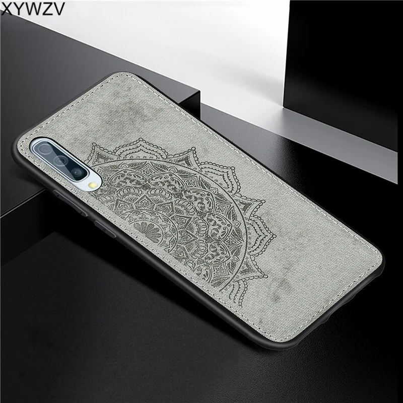 

For Samsung Galaxy A50 Case Soft Silicone Luxury Cloth Texture Hard PC Phone Case For Samsung Galaxy A50 Cover For Samsung A50