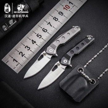 

HX OUTDOORS Mini Folding Neck Knife 440C Blade Multi Survival Camping Knives Portable Outdoor Defense Pocket EDC Knife Tools
