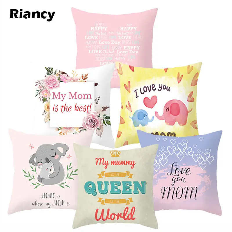 

Mother's Day Mom Love Decorative Cushion Cover Pillow Pillowcase Polyester 45*45 Throw Pillows Home Decor Pillowcover 40837