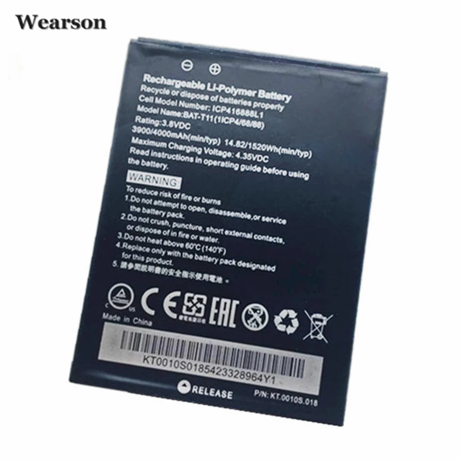 Wearson ICP416888L1 Z630 Battery For Acer Z630 T03 T04 Z630S BAT-T11 Battery 4000mAh Send with Tracking Number Trackable (2)