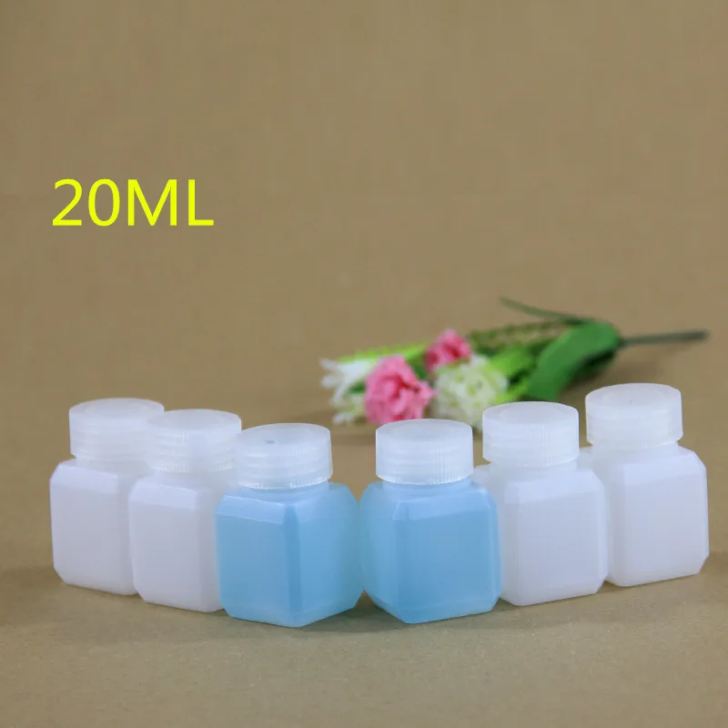 

20ML Translucent plastic Square bottle Food grade Liquid Packaging container 1500PCS/Carton Chemical reagent storage bottle