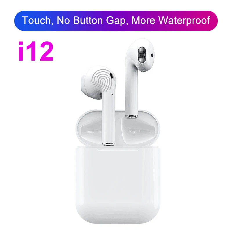 

Original i12 TWS i10 Wireless Earphone Bluetooth Earphones Touch Control & 3D Stereo Earbuds for All Compatible Smart phone i 12