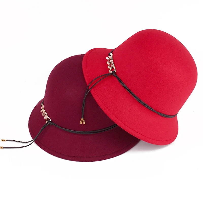 Fashion Casual Round Caps For Women Hats & Caps Woolen Cloth Female