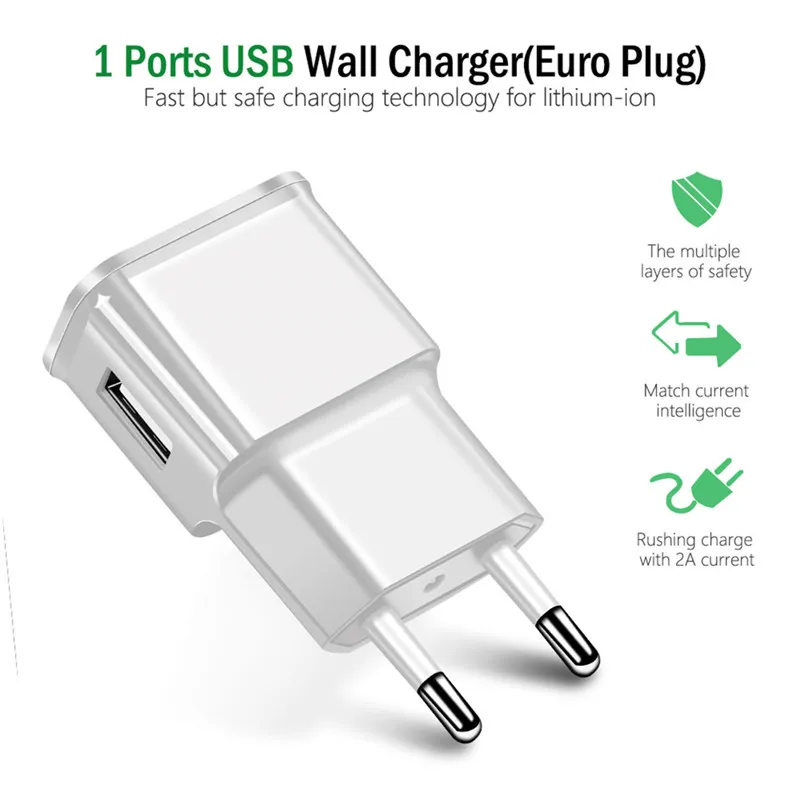 Для Samsung A6 A7 2018 зарядное устройство 5 В 2A адаптер Micro USB кабель для передачи данных