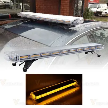 

47" 22 COB LED Strobe Light Bar Emergency Beacon Warn ruck Plow Response AMBER