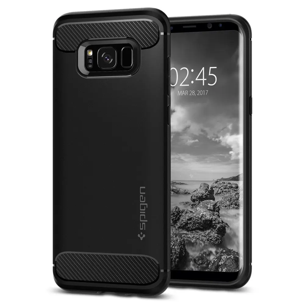 

100% Original SPIGEN Rugged Armor Case for Samsung Galaxy S8+ / S8 Plus (6.2 inch) with Retail Package