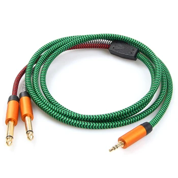 

audio line 3.5mm to double 6.5mm connection line cable jack 3.5 vga to rca tv box headphones optical audio cable hdmi adapter