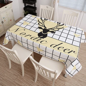 

Tablecloth Fabric Cotton Linen Ins Style Nordic Fabric Waterproof Decorative Home Decor Table Cloth High Quality