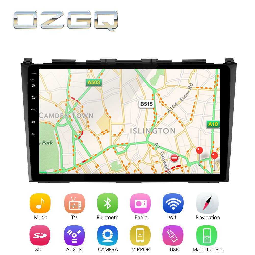 Clearance OZGQ Android 7.1 Car Player For Honda CR-V / CRV 2006-2011 HD Screen Auto GPS Navigation BT Radio TV Audio Video Music Stereo 2