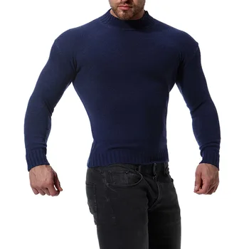 

Sweater Men Autumn/winter 2018 Men's High-necked Slim Base Sweater Knit Sweater