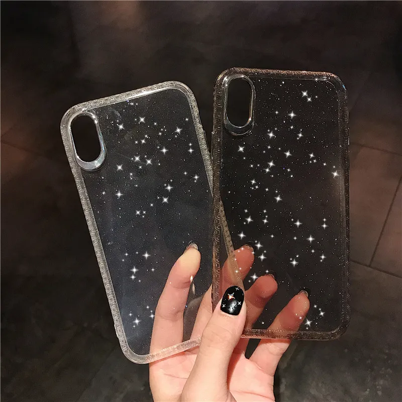 Блестящие яркие мягкие прозрачные чехлы для телефонов чехол Iphone XS Max XR X 8 7 6 6S Plus
