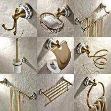 Аксессуары для ванной комнаты античная латунь коллекция, кольцо для полотенец, держатель для бумаги, туалетная щетка, крючок, вешалка для ванной, мыльница aset011