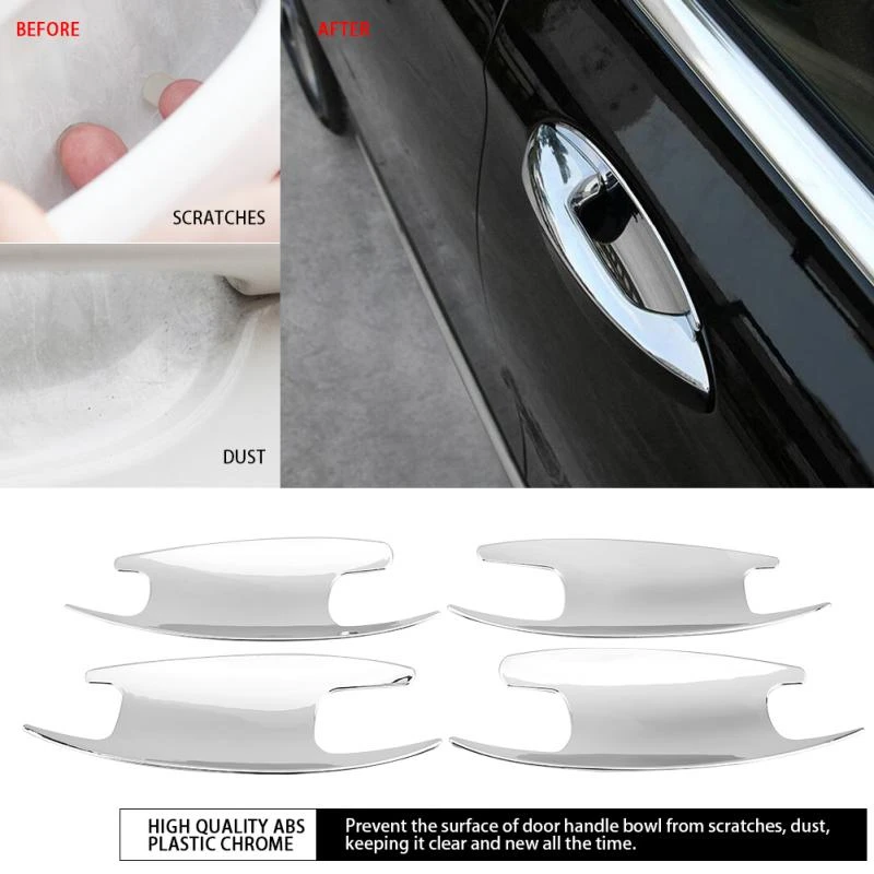 ABS Chrome LLKUANG Exterior Door Handle Bowl Cover Trim for Mercedes Benz E Class W213 W205 X253 Chrome ABS Chrome LLKUANG Exterior Door Handle Bowl Cover Trim for Mercedes Benz E Class W213 W205 X253 Chrome